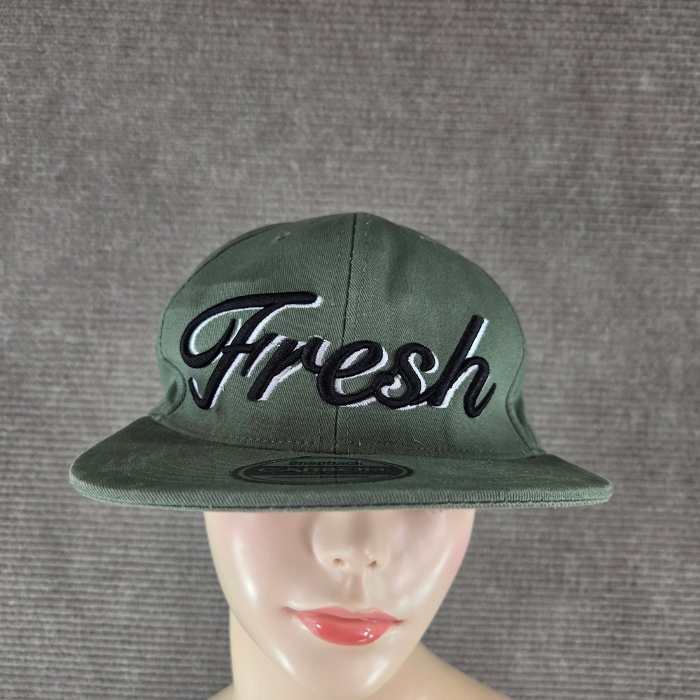 Carbon Elements Mens OS Green Fresh Embroidered Snapback Hat